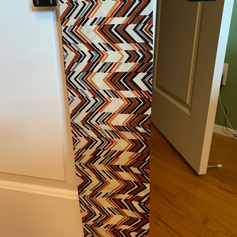 VTG Rectangular Fashion Scarf EUC Multicolor Chevron 60s 70s Retro Look - Picture 6 of 6